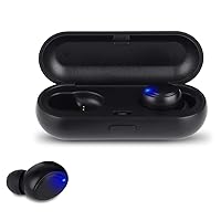 Wireless Earbuds, Bluetooth 5.0 with USB Charging Case, Comfortable Wear Easy Setup Pair, True Wireless Earbuds 33FT Built-in Mic Call For iPhone Android Phones