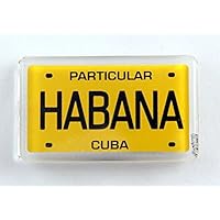 Havana Cuba License Plate Acrylic Small Fridge Collector's Souvenir Magnet 2