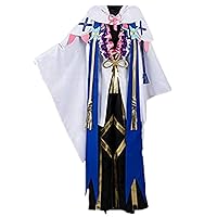 Full Set Fate Grand Order Cosplay Caster Merlin Ambrosius Carnival Cosplay Costume (Female M)