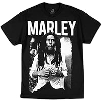 Bob Marley Men's Black & White Photo T-Shirt Black