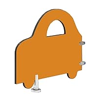 Urinal Baffle, Waterproof Urinal Partition, Wall-Mounted Privacy Partition with Stainless Steel Hardware, for Public Space, Office, Kindergartens (Color : Orange, Size : 1Pcs)