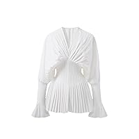 Women White Blouse Long Sleeve Chic Casual Vintage Y2k Shirt