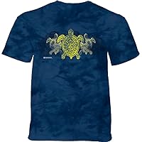 The Mountain Turtle Trio Adult T-Shirt, Blue, Small