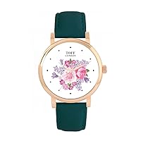 Pink and Purple Bouquet Watch Ladies 38mm Case 3atm Water Resistant Custom Designed Quartz Movement Luxury Fashionable