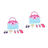 ERINGOGO Kids Playsets 2 Sets Carrying Case Princess Child Girls Handbag Toys