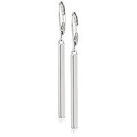 Amazon Essentials 18K Yellow Gold or 14K Rose Gold Over Sterling Silver Bar Drop Earrings (previously Amazon Collection)