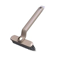 Rotating Crevice Cleaning Brush 360° Rotating No Dead Corners Hard Bristle Crevice Gap Brush Tool Multifunction Window Groove Cleaner Grout Brush for Kitchen Bathroom Tiles (Brown)
