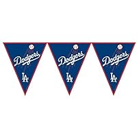 Los Angeles Dodgers MLB Black & Orange Plastic Pennant Banner - 12' (Pack Of 1) - Perfect For Game Day & Baseball Fans
