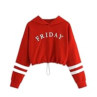 Cute Pullovers for Teens Teen Letter Kids Tops Hooded Girls Clothes Print Pullover Girls Jacket Size 7