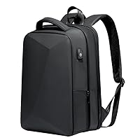 Scratch Resistant Shell Laptop Backpack,Expandable 15.6 Inch Anti-Theft Waterproof TSA Lock Backpack for Men,USB Port Business Bag