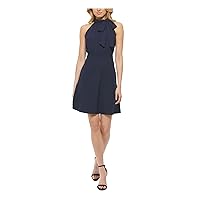 Vince Camuto Chiffon Bow Neck Signature Crepe A-Line Skirt Twofer
