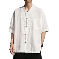 Summer Short-Sleeve T-Shirt for Men, Chinese Style, Youth, Casual Retro Shirt