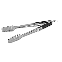 Pit Boss Grills Soft Touch BBQ Tongs, Silver/Black, (67387)