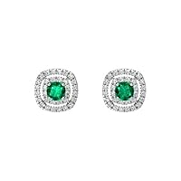 Stunning Gemstone Birthstone 925 Sterling Silver Two Tone Plated Earrings For Women