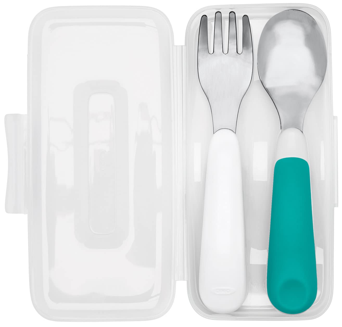 OXO Tot On-The-Go Fork And Spoon Set - Teal