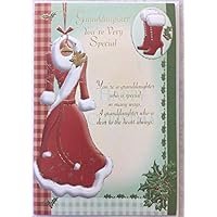 Granddaughter You're Very Special - Christmas Greeting Card With Nice Sentimental Verse