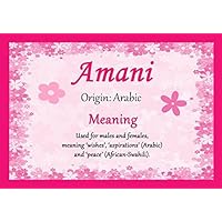 Amani Personalized Name Meaning Certificate