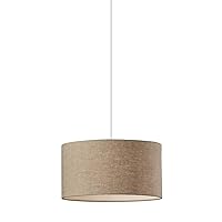 Adesso 4001-18 Harvest Drum Plug-In Pendant, 8 in., 150W Incandescent, 150W CFL, 1 Pendant Lighting, Wheat