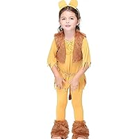 Halloween lion animal role playing children's costumes, child animal performance clothing