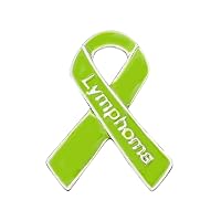 Lime Green Ribbon Shaped Pins – Lymphoma Awareness Lime Green Ribbon Pins For Fundraising, Support Groups and More!