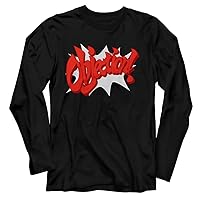 Ace Attorney Witness Defense Video Game Objection Adult Long Sleeve T-Shirt Tee