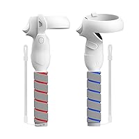 ZYBER Handle Attachments for Oculus Quest 2 Controller Accessories, VR Gorilla Tag Long Arms Grips for Meta Quest 2 Beat Saber Golf Club Baseball, Enhance VR Game Experience White