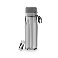 PHILIPS Filtered Water Bottle 22 Oz/36 Oz with Philips GoZero Everyday Water Filter, BPA-Free Tritan Plastic, Purify Tap Water Into Healthy Drinking Tasting Water