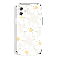 for iPhone 11 Case Clear 6.1 Inch with Pattern Design, Protective Slim TPU Cover + Shockproof Bumper for Women and Girls (Daisy)