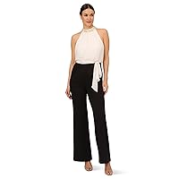 Adrianna Papell womens Pearl Chiffon Crepe Jumpsuit