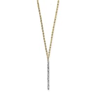 14k Gold Polished Crystal By With 1inch Ext Necklace 16.5 Inch Measures 1.8mm Wide Jewelry Gifts for Women