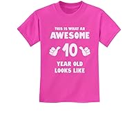 Awesome 10 Year Old 10th Birthday Shirt Gifts for Girls Boys Youth Kids T-Shirt