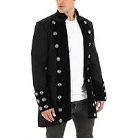 Handmade Cotton Gothic Military Jacket-Pirate Coat Steampunk Mens Clothes-Gothic Jacket Men SPVL