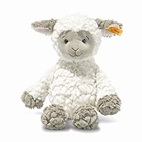 Steiff Lita Lamb Toy Figure - Premium Soft Cuddly Friends Stuffed Animal for Kids (White/Taupe, 12