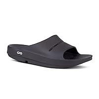 OOahh Slide, Black - Men’s Size 11, Women’s Size 13 - Lightweight Recovery Footwear - Reduces Stress on Feet, Joints & Back - Machine Washable
