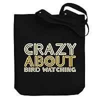 Crazy About Bird Watching Canvas Tote Bag 10.5
