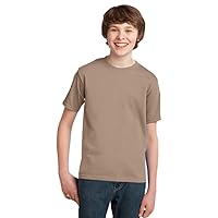 Port & Company Youth Essential T-Shirt, Sand, X-Large