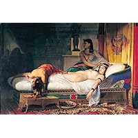TopVintagePosters Death Of Cleopatra Poison 1874 Orientalist Painting By Jean Andre Rixens Reproduction (20” X 30” Image Size Paper)
