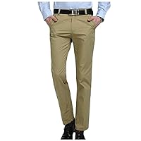 Men's Classic Fit Wrinkle-Resistant Suit Pants Flat Front Dress Pants Business Separate Pants