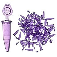 MUHWA 1000PCS Polypropylene Graduated Microcentrifuge Tube with Snap Cap, 0.5ml Capacity Microtubes (Purple)