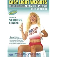 Seniors / Elderly Sitting Lightweight / Dumbbells Exercises for Strength, Rehab & Physical Therapy. This Seniors Light weights dumbbells fitness DVD is Good also for Easy Osteoporosis Exercises, Diabetes Exercises, Arthritis Exercises, Alzheimer's Exercises DVD. Sunshine is a Certified AARP Trainer by ACE, The American Council on Exercise. Seniors / Elderly Sitting Lightweight / Dumbbells Exercises for Strength, Rehab & Physical Therapy. This Seniors Light weights dumbbells fitness DVD is Good also for Easy Osteoporosis Exercises, Diabetes Exercises, Arthritis Exercises, Alzheimer's Exercises DVD. Sunshine is a Certified AARP Trainer by ACE, The American Council on Exercise. DVD