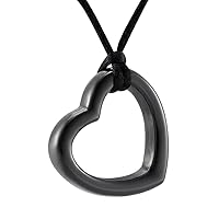 Hollow Heart Urn Necklace for Ashes Stainless Steel Cremation Ashes Jewelry for Pets Keepsake Memorial Ashes Pendants