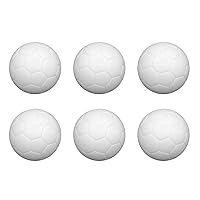 6Pcs White Tabletop Game Soccer Ball Set 36mm Table Soccer Foosballs Replacement Ball Table Football Ball Table Football Ball