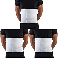 OTC Abdominal Binder, 10-Inch Chest and Rib Panel, Elastic, 3X-Large (Pack of 3)