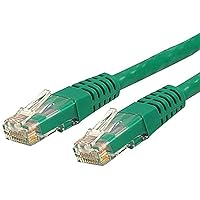 StarTech.com 6ft CAT6 Ethernet Cable - Green CAT 6 Gigabit Ethernet Wire -650MHz 100W PoE++ RJ45 UTP Molded Category 6 Network/Patch Cord w/Strain Relief/Fluke Tested UL/TIA Certified (C6PATCH6GN)