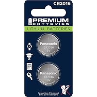 Premium CR2016 Battery Lithium 3V Coin Cell - Japanese Engineered High Capacity Batteries (2 Pack)