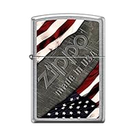 USA Flag-Made in USA Street Chrome Finish Lighter, 1276