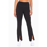 Zobha Women's Daily Ultra High Rise Slit Front Flare Pant
