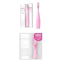 FOREO ISSA 3 Pink, Rechargeable Electric Ultra-Hygienic Sonic Toothbrush with Silicone & PBT Polymer BristlesFOREO ISSA Hybrid Wave Brush Head Pink, Medical-