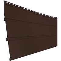 12 Inch Smooth Center Vent Vinyl Soffit - Musket Brown - 12 Foot - 16 Pieces