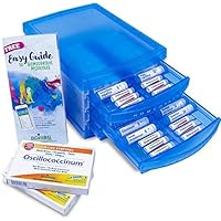 HomeoFamily Kit with The Essentials - 32 Assorted Homeopathic Tubes, 12 Oscillococcinum Doses, and a Handy Storage Case